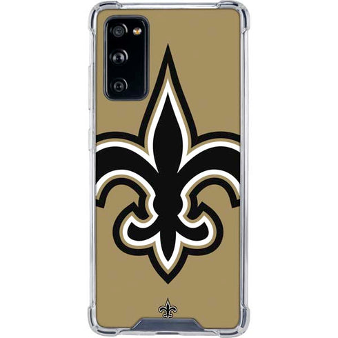 NFL New Orleans Saints Large Logo Galaxy S20 FE Clear Case